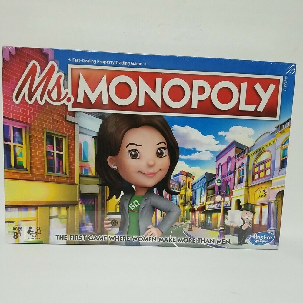 Ms. Monopoly Board Game, Hasbro Games Brand New factory Sealed Toy